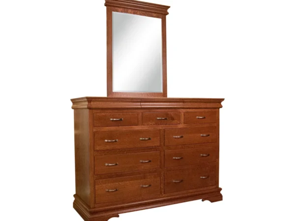 Heirloom Sleigh 9 Drawer Dresser