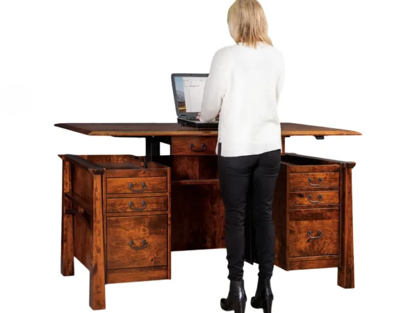 Artesa Sit to Stand Curved Top Desk